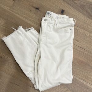 Lucky Brand Hayden Crop White Denim size 10